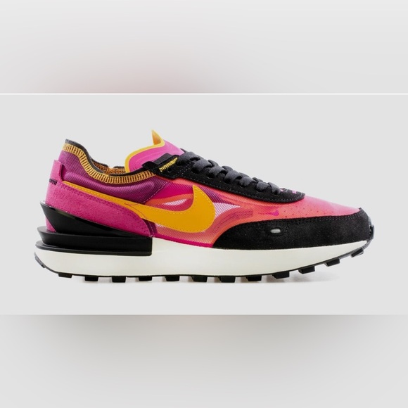 NEW🔥Nike Waffle One Active Fuchsia Pink Purple Black Gold DA7995-600 - Picture 2 of 4